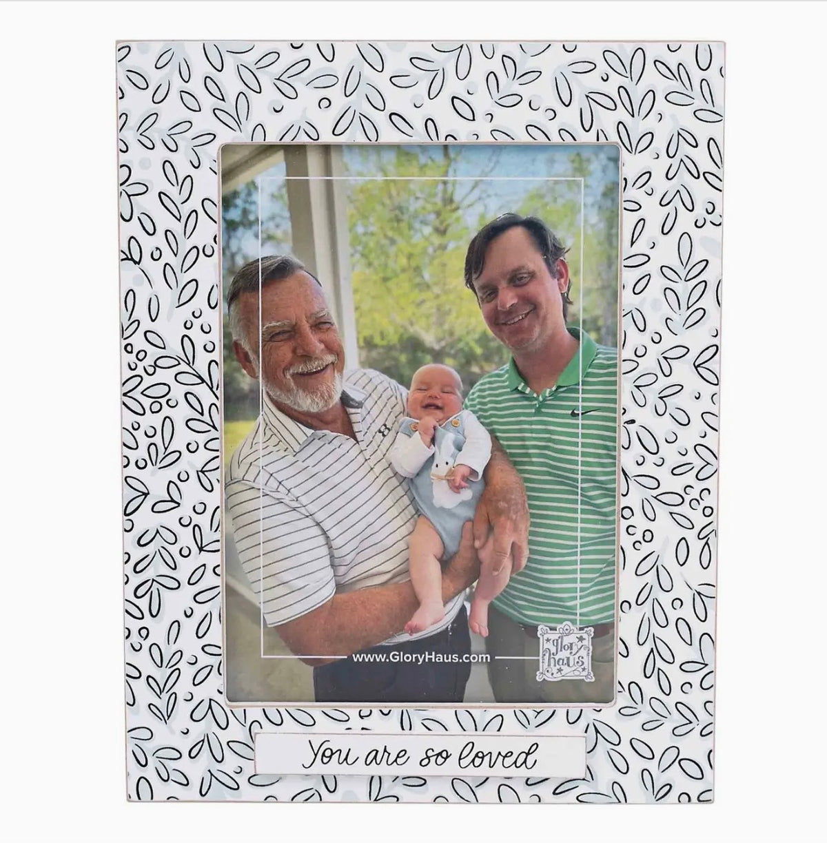 You Are Loved Blue White Frame