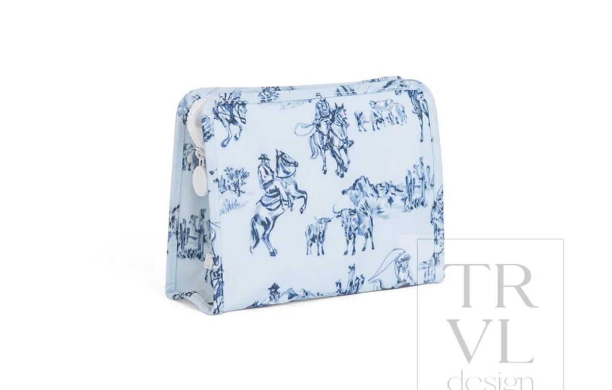 TRVL Design Roadie Medium Zip Pouch - Cowboy Toile