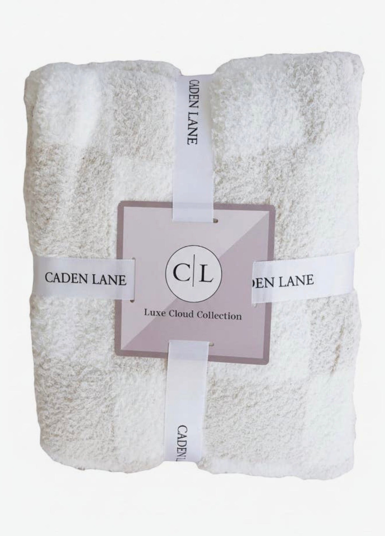 Caden Lane Luxe Throw Blanket 48x42 - Sage Check