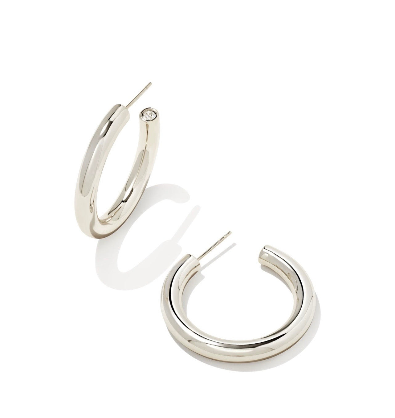 Kendra Scott Colette Hoop Earrings: Silver