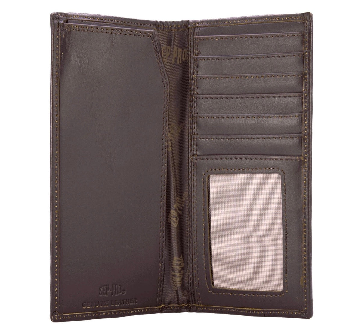 Zep Pro Buck Men’s Secretary Tall Woven Patch Leather Wallet