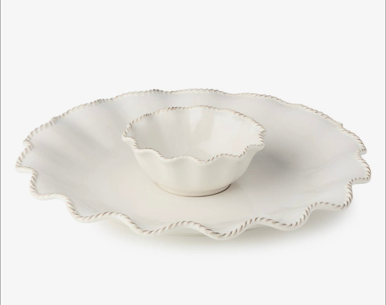 Certified Heritage Chip & Dip Set 2pc - Classic 15” Stoneware Charm