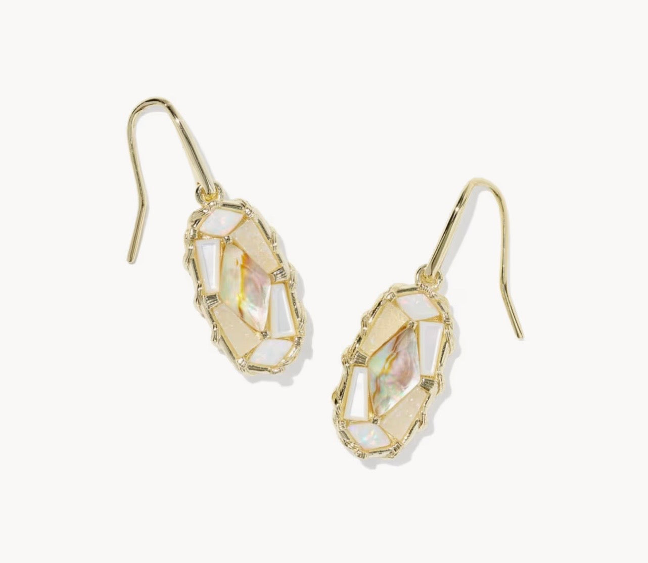Kendra Scott Dolly Parton Drop Earrings Gold White Mix