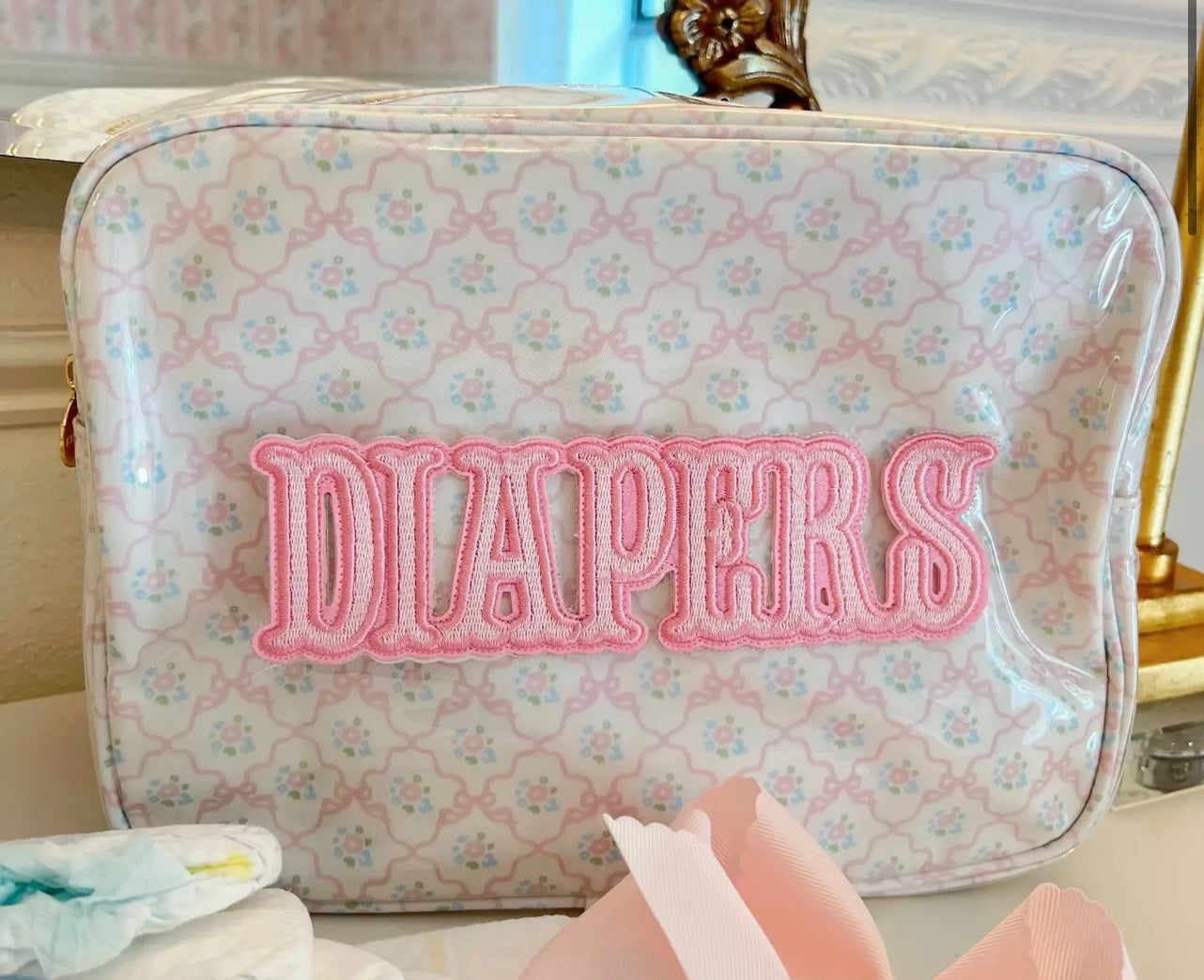 Diapers XL - Clear Coat Bag - Pink