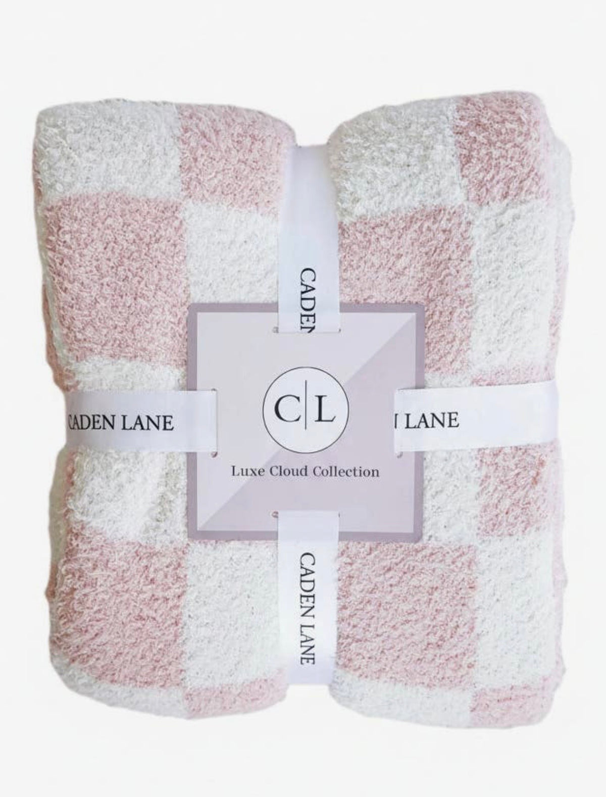 Caden Lane Luxe Toddler Blanket 48x42 - Rose Check