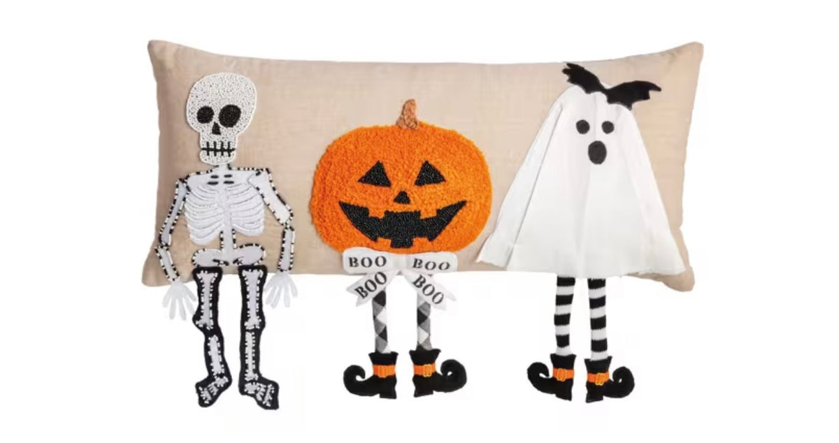 Mud Pie Halloween Dangle Leg Pillow