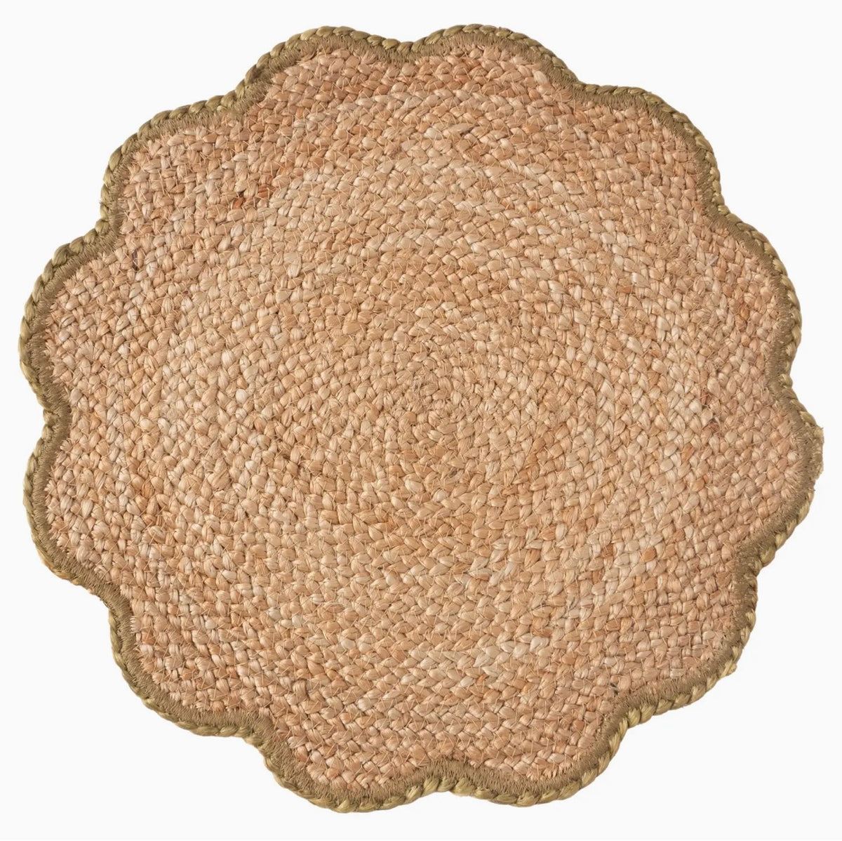 Sage Natural Scalloped Placemat