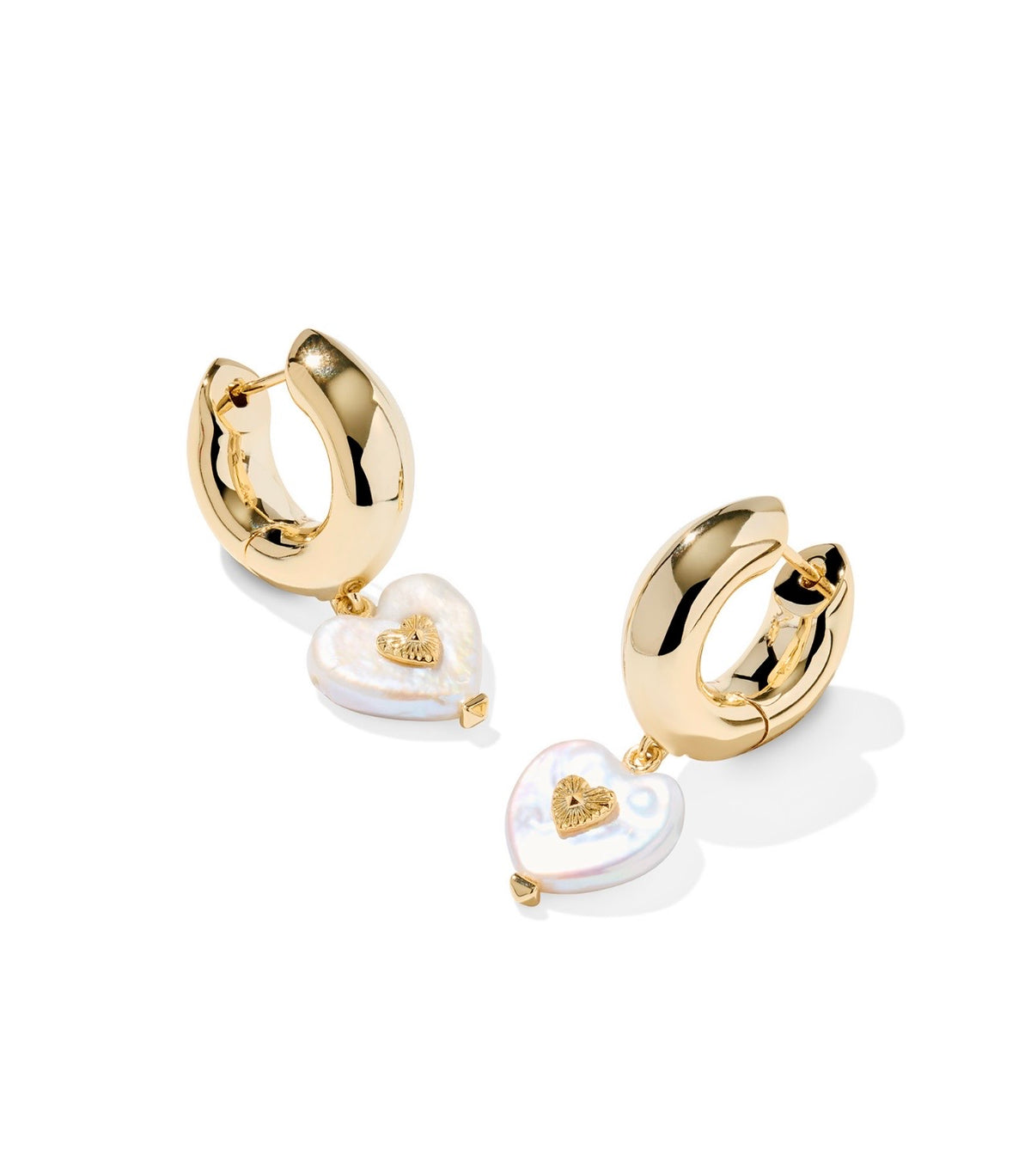 Kendra Scott Sasha Heart Huggie Earrings: Gold