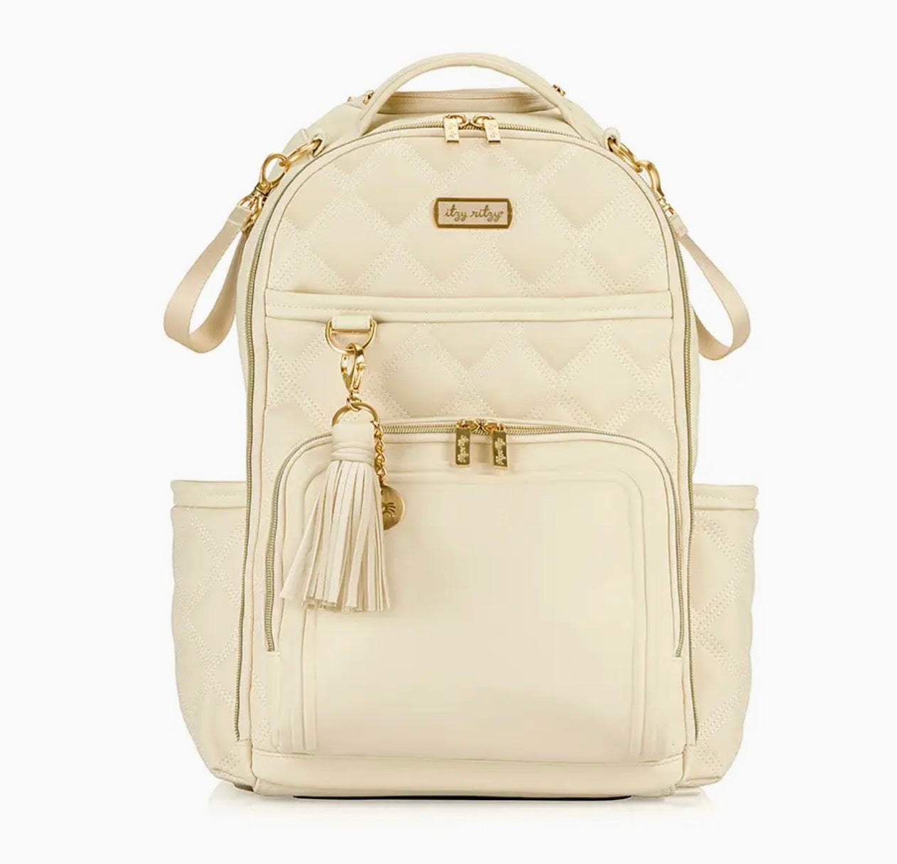 Itzy Ritzy Boss Plus Diaper Bag Backpack Milk & Honey