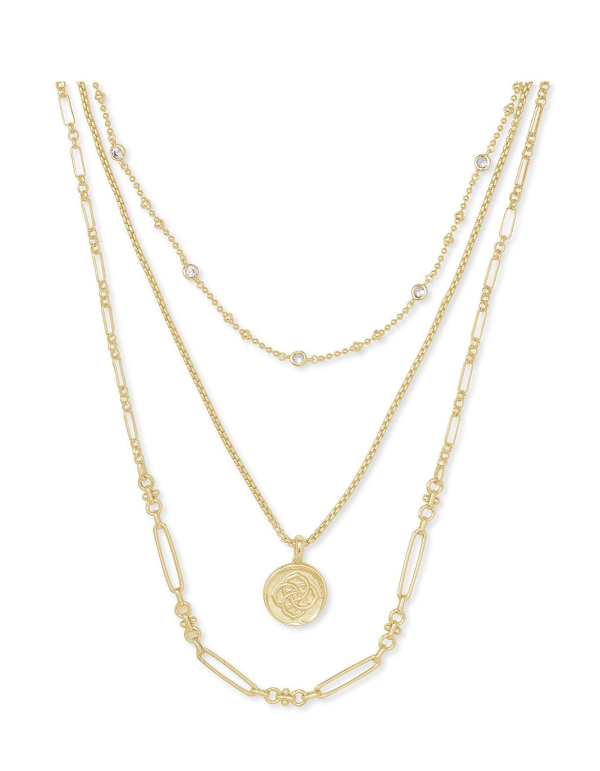 Kendra Scott Medallion Coin Triple Strand