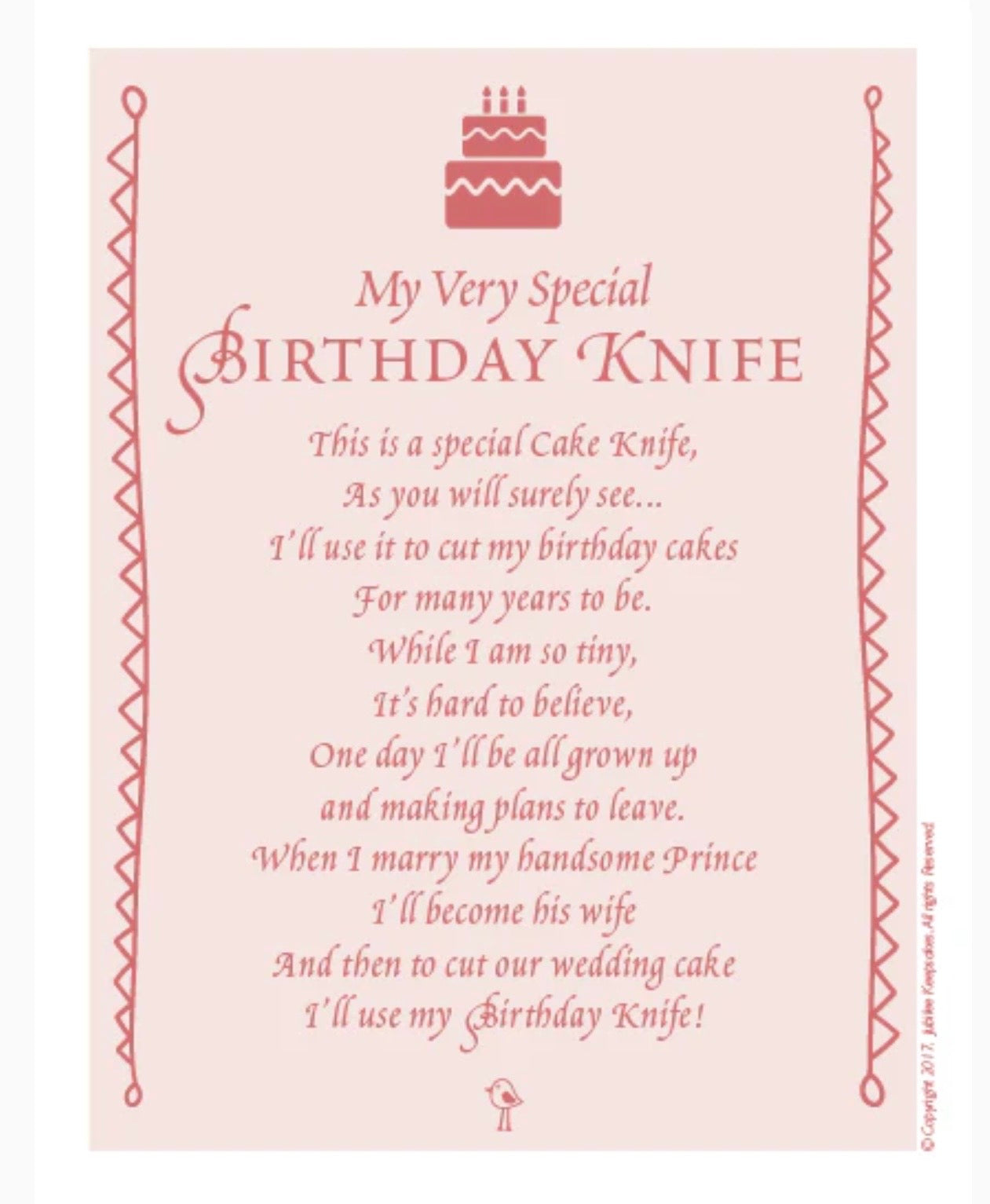 Jubilee Keepsake Knife : White Rosettes