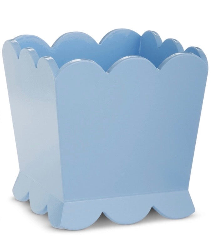 RAZ Scalloped Blue Planter - Large