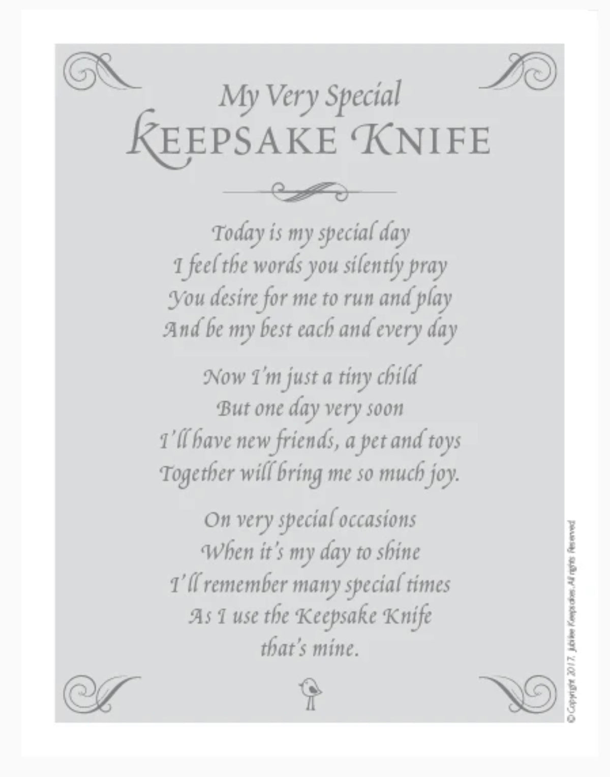 Jubilee Keepsake Knife : Blue Gingham