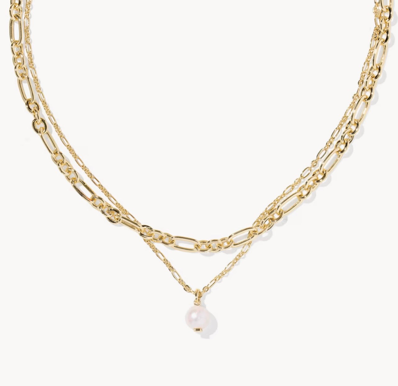Kendra Scott Ashton Pearl Multi Strand Necklace: Gold