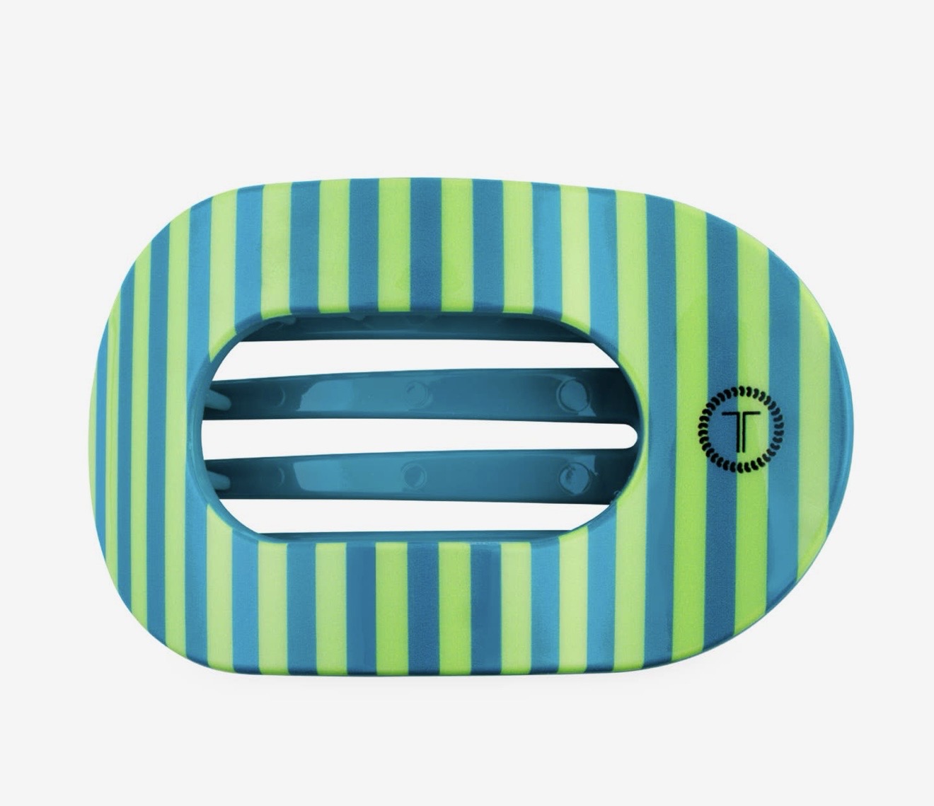 Teleties Flat Round Medium Hair Tie Clip - Cabana Cutie