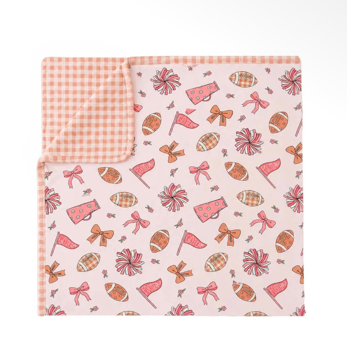 Caden Lane Double Sided Bamboo Blanket Huddles and Cuddles Pink