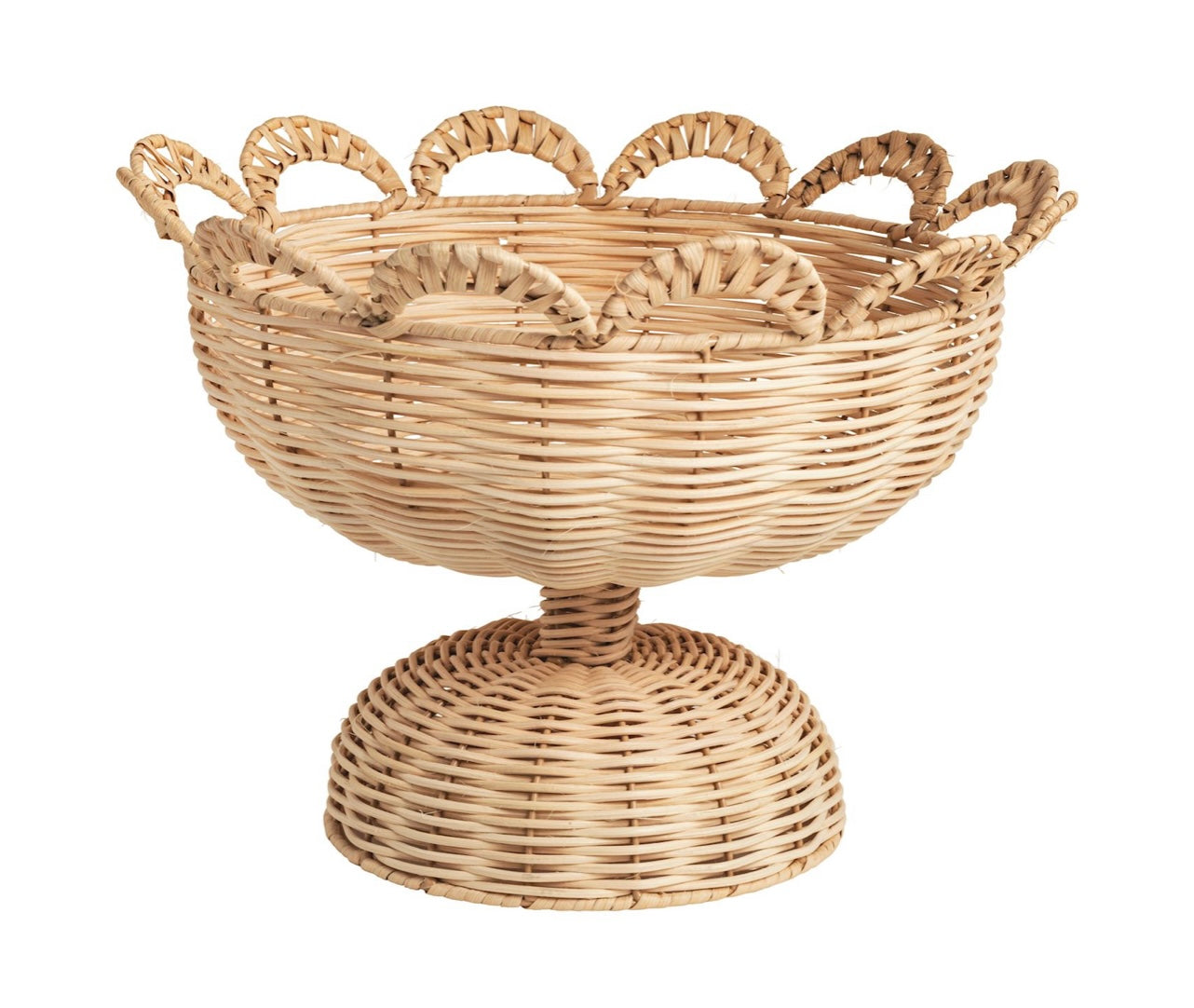 Mud Pie Woven Pedestal Basket
