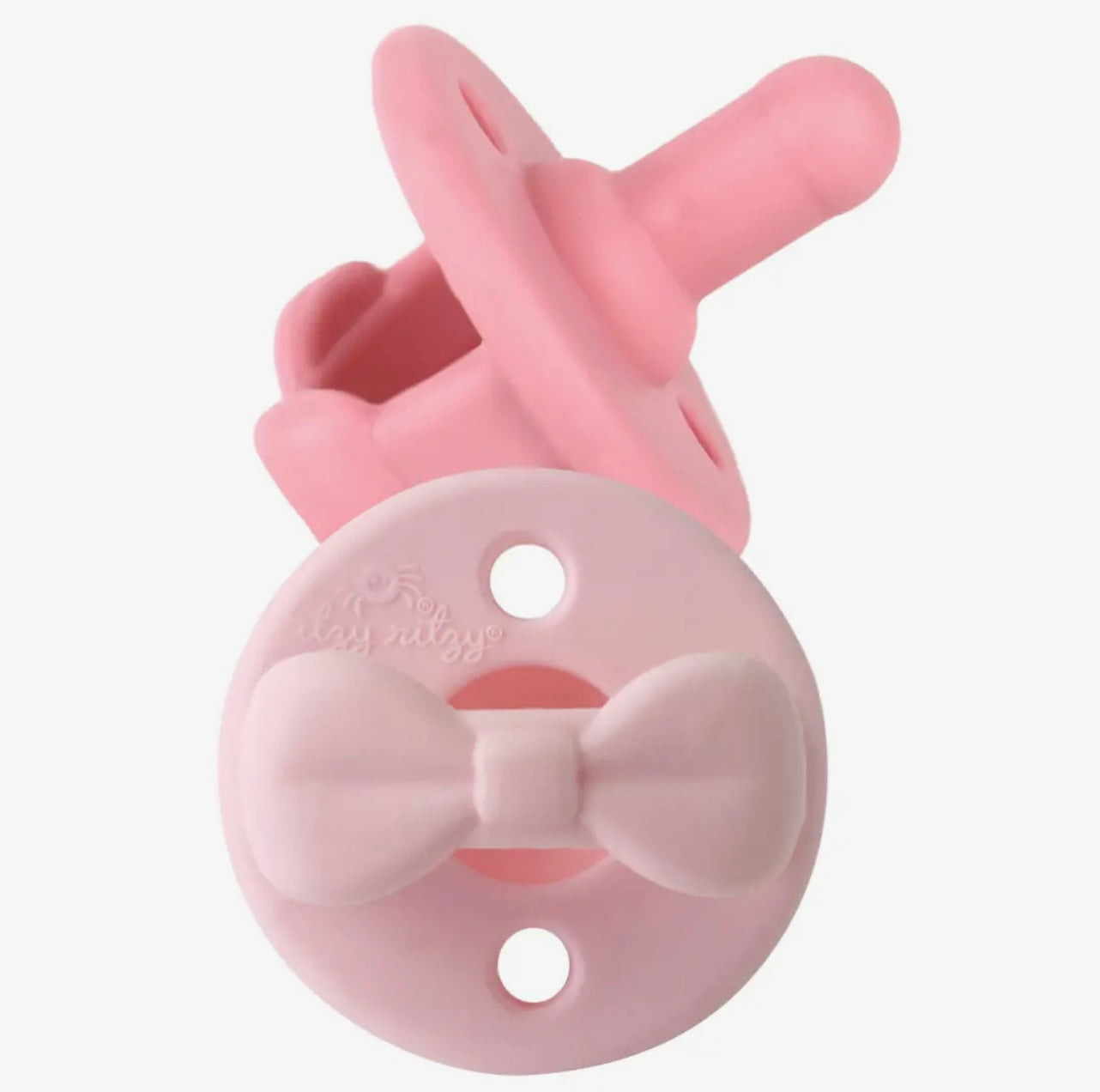 Itzy Ritzy Silicone Soother Sweetie Soother Pink Bows