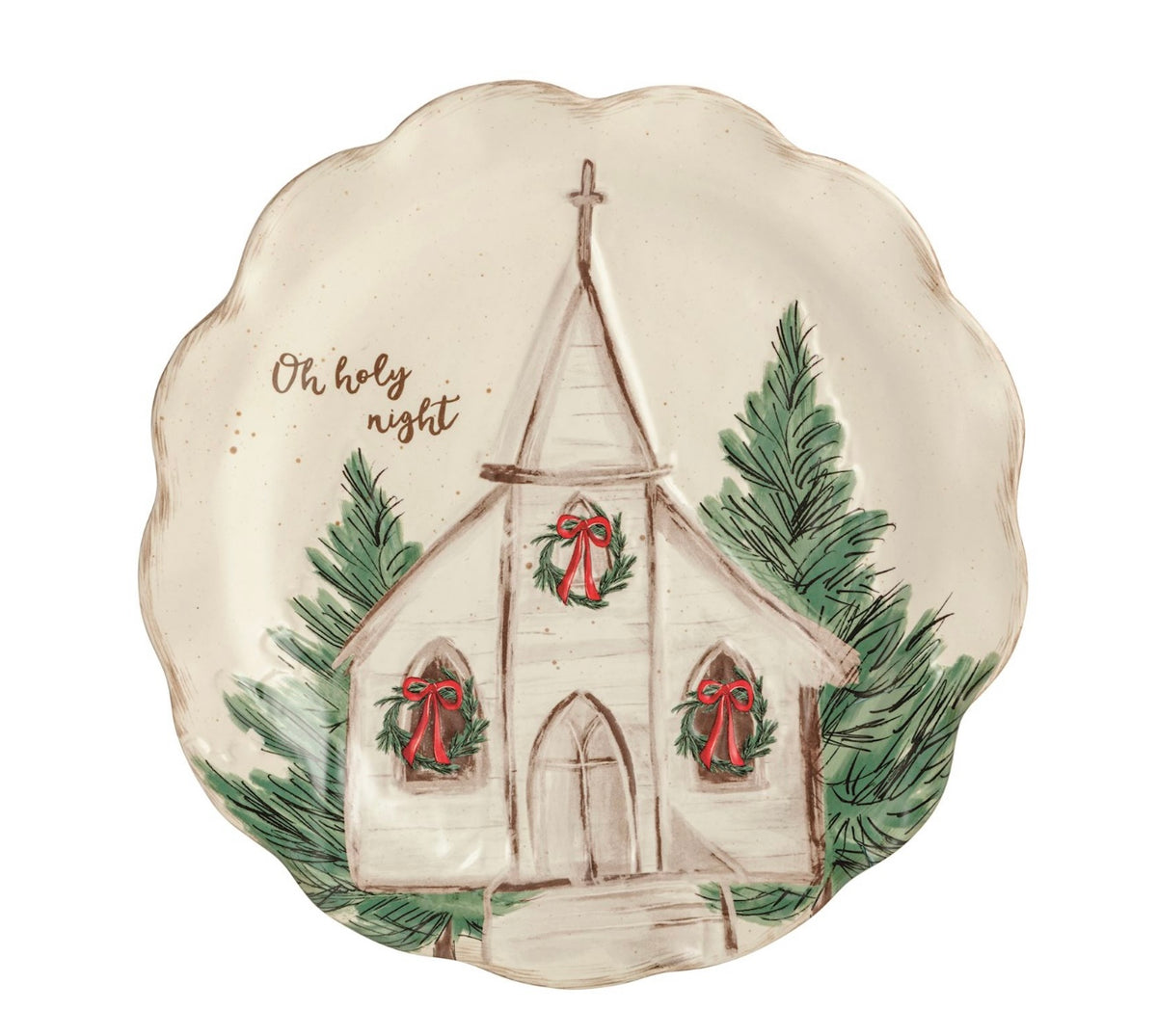 Mud Pie Nativity Church Platter