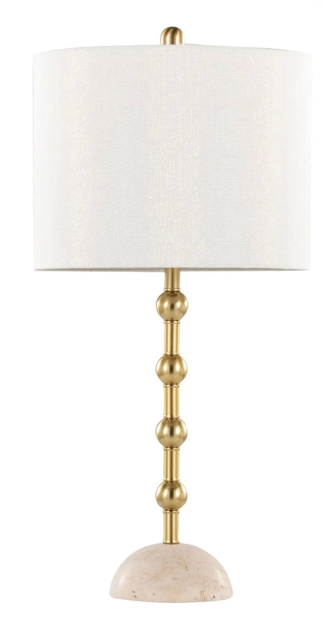 Malibu 27” Table Lamp - Travertine