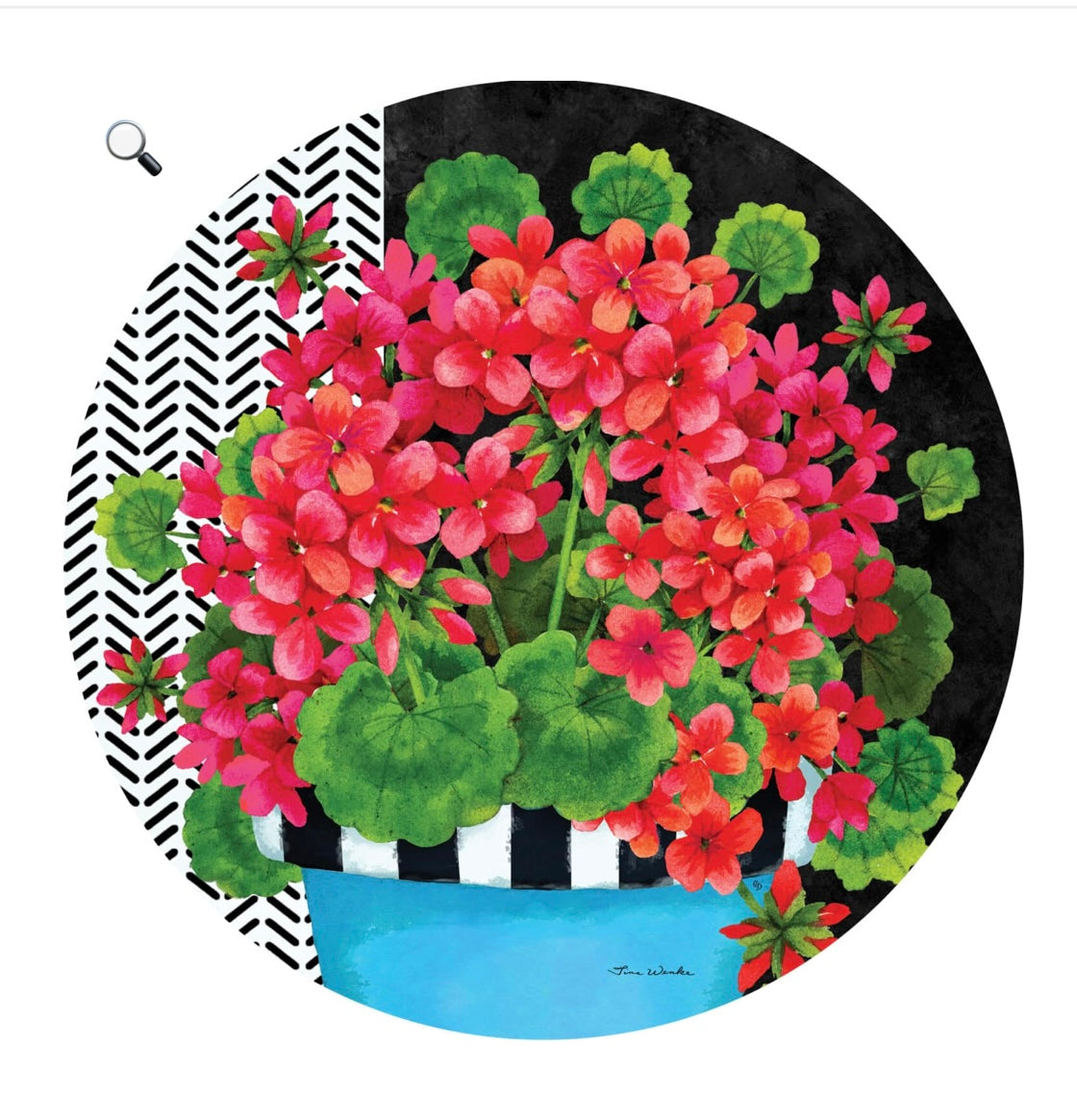 Blue Pot Geranium Stepping Stone