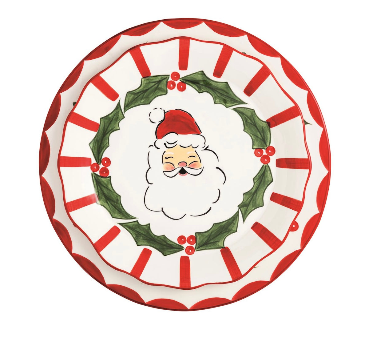 Mud Pie Candy Santa Nested Platter