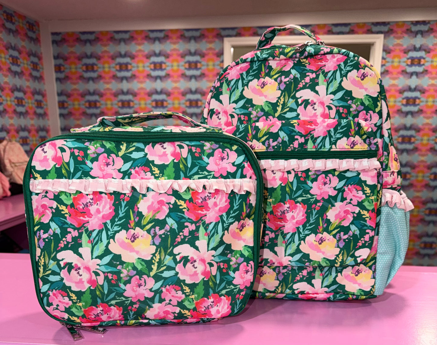 Sugar Bee Peony Floral Lunch Bag