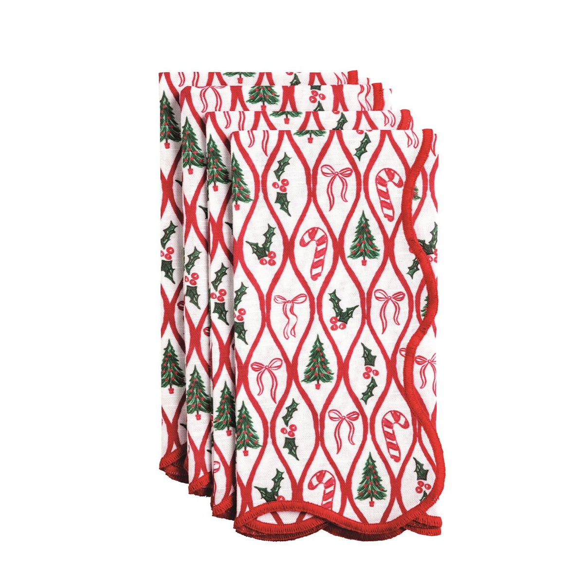 Mud Pie Xmas Pattern Cloth Napkin