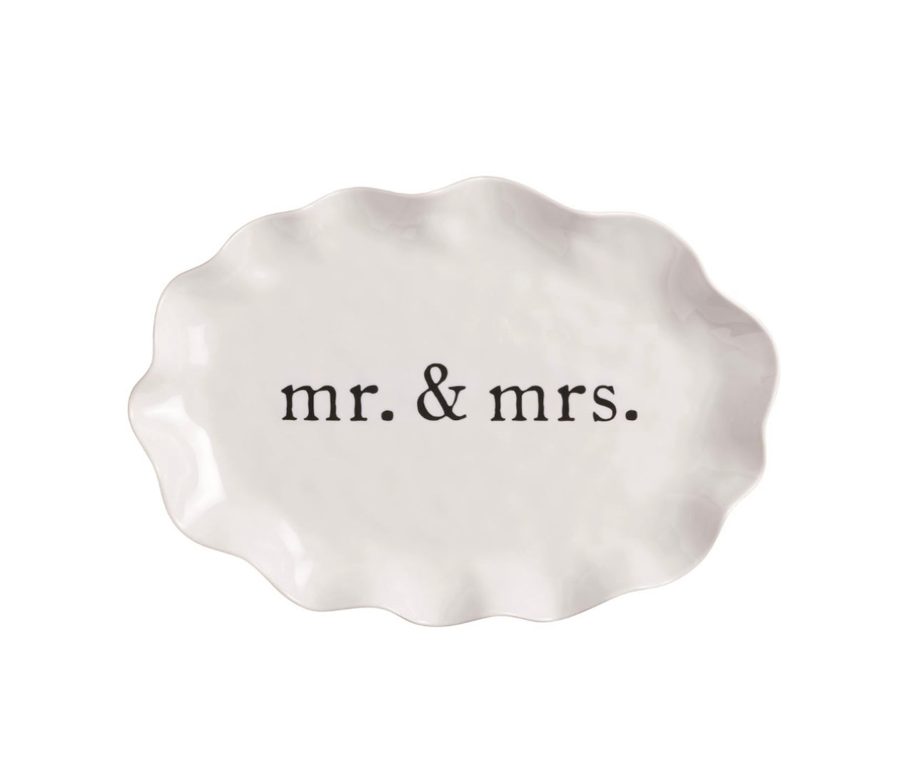 Mud Pie Melamine Mr & Mrs Platter