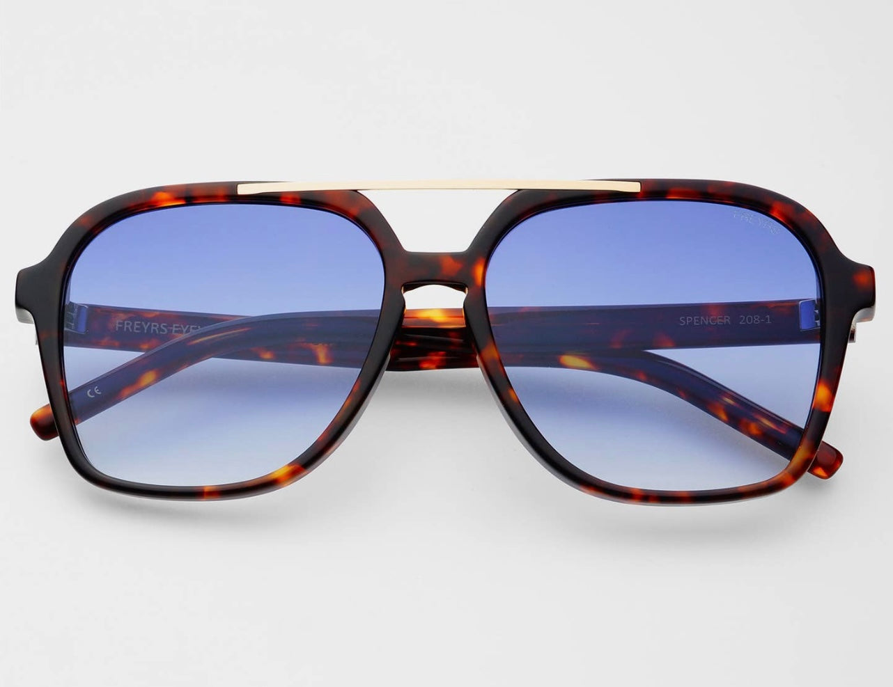 Freyers Spencer Unisex Aviator Sunglasses - Tortoise/Blue