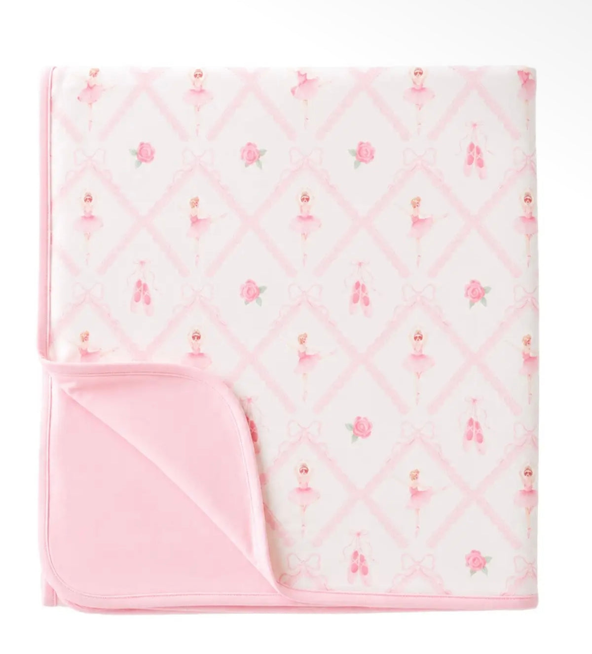 Caden Lane Double Sided Bamboo Blanket Darling Ballerina