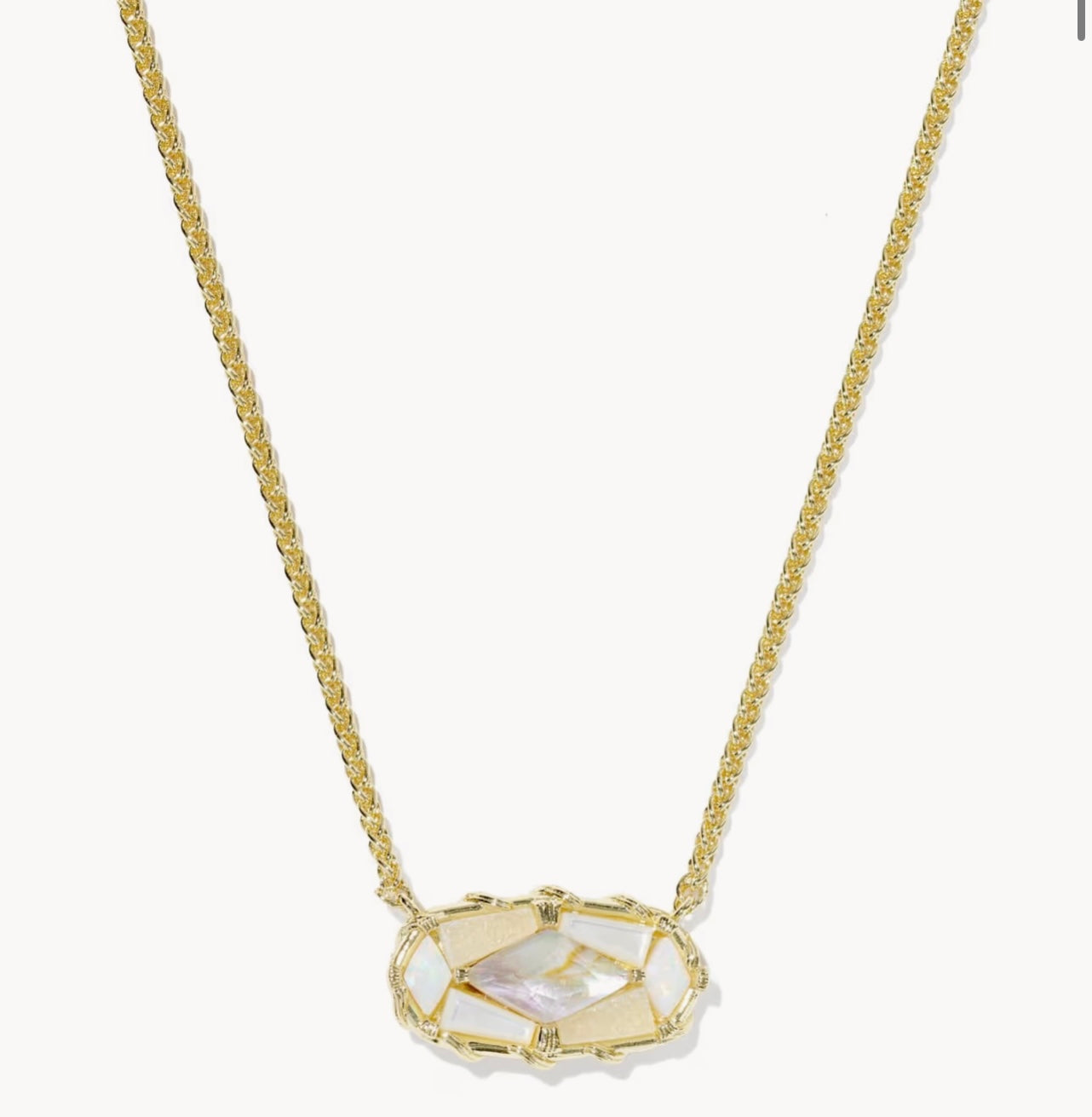 Kendra Scott Dolly Parton Elisa Necklace Gold White Mix