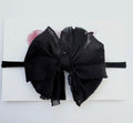 Rockin Royalty Skinny Mini Ruffled Headband Black