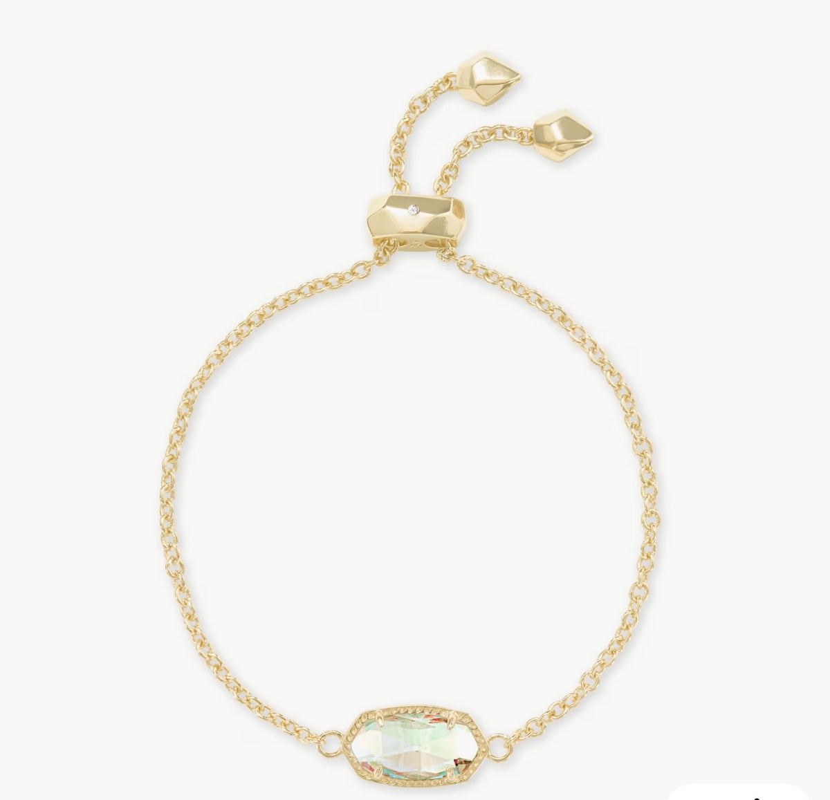 Kendra Scott Elaina Delicate Chain Bracelet- Gold Dichroic Glass
