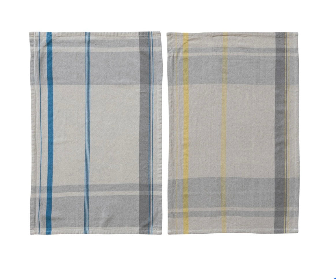 Woven Cotton Plaid Tea Towel