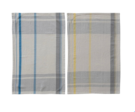 Woven Cotton Plaid Tea Towel