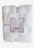 Caden Lane Luxe Toddler Blanket 48x42 - Sage Check
