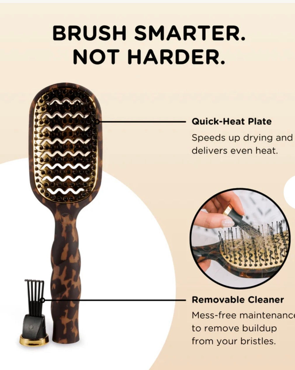 Teleties Vented Hair Brush Tortoise