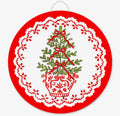 Baxter & Me Red White Tree with Bows Door Hanger