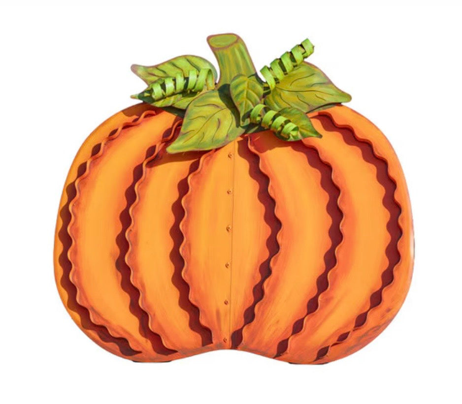 Round Top Biggest Ribbon Pumpkin Ever Orange