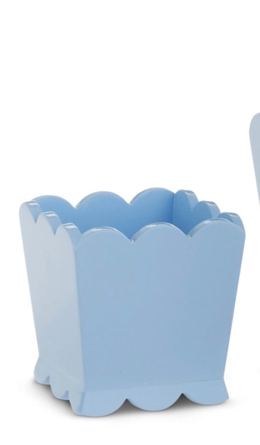 RAZ Scalloped Blue Planter - Small