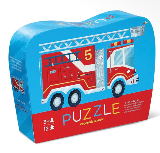 12 Piece Shaped Box Puzzle - Fire Truck