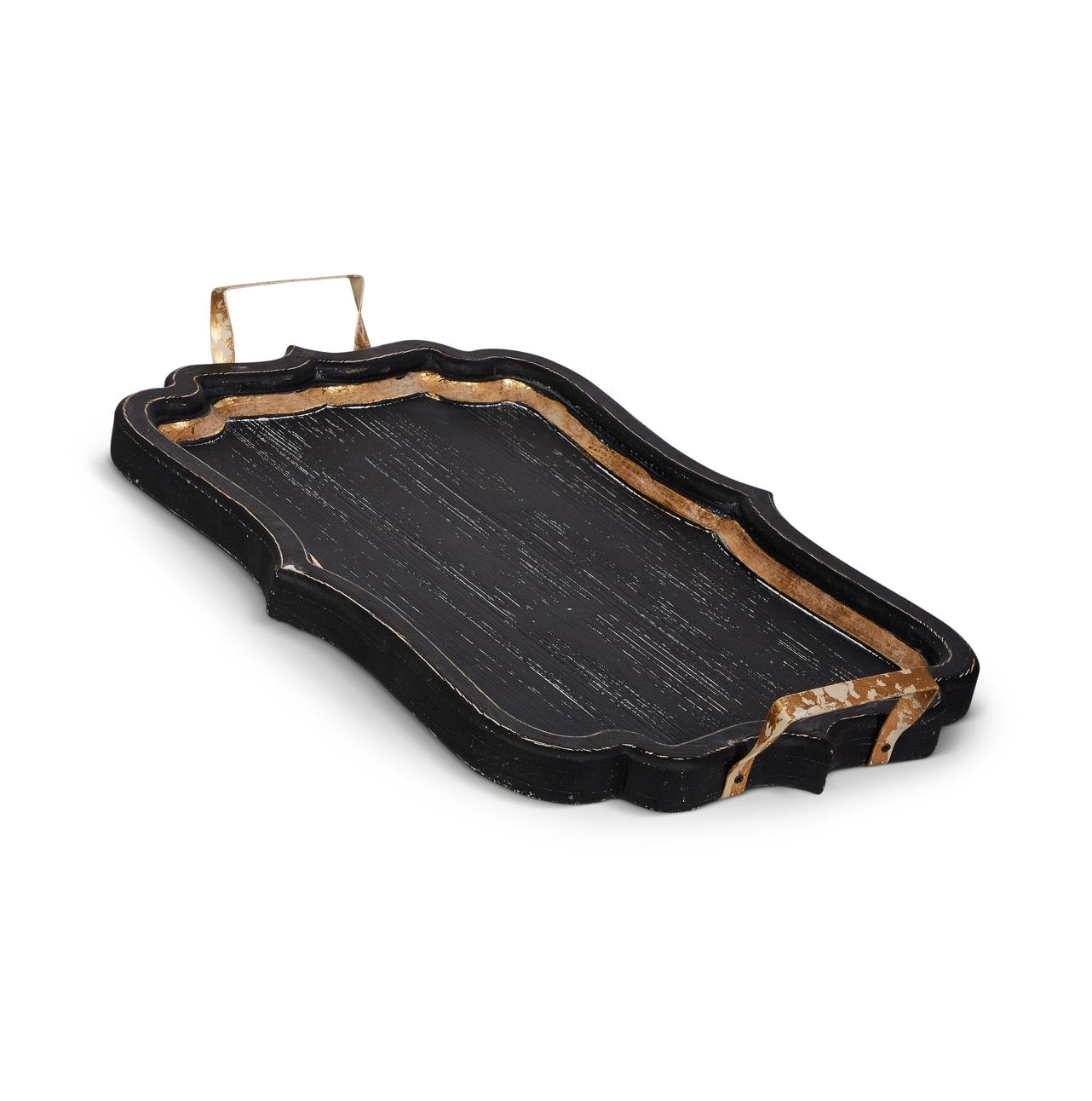 Raz Distressed Black Tray