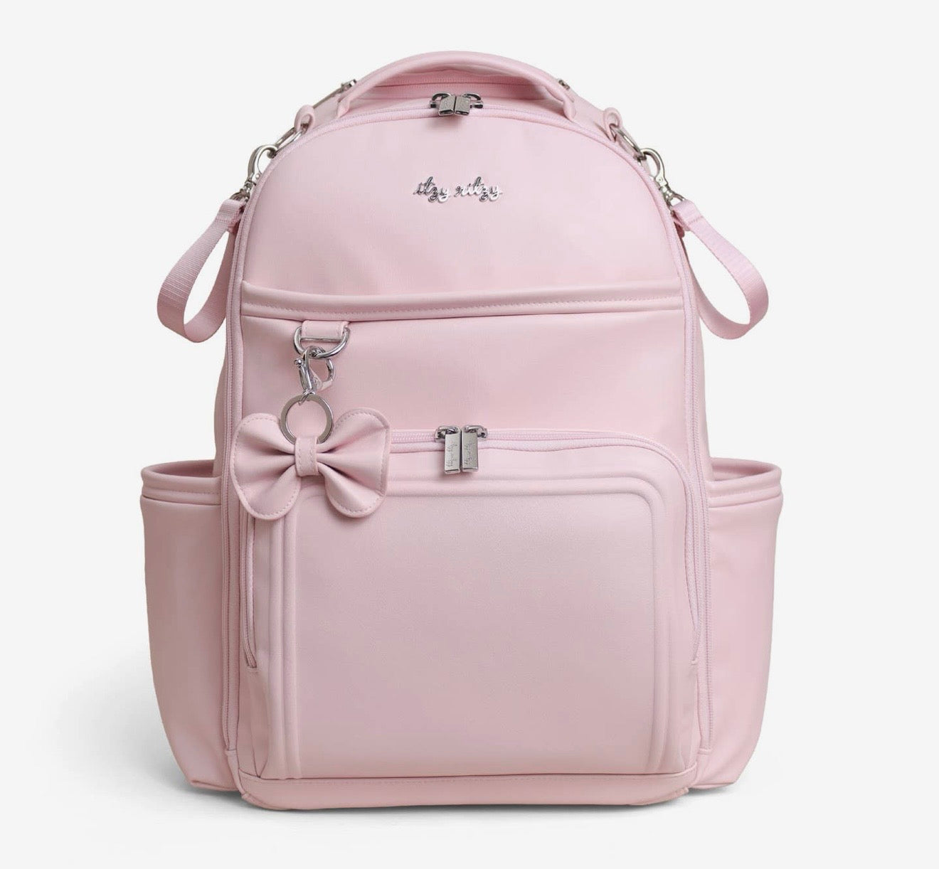 Itzy Ritzy Boss Plus Diaper Bag Backpack Pink Ribbons and Roses