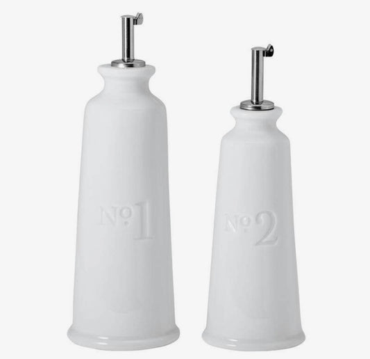 Fits and Floyd Everyday White Bistro Oil & Vinegar Set