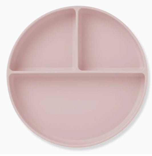 Ali+Oli Baby Plate with Suction and Divided Portions Pink