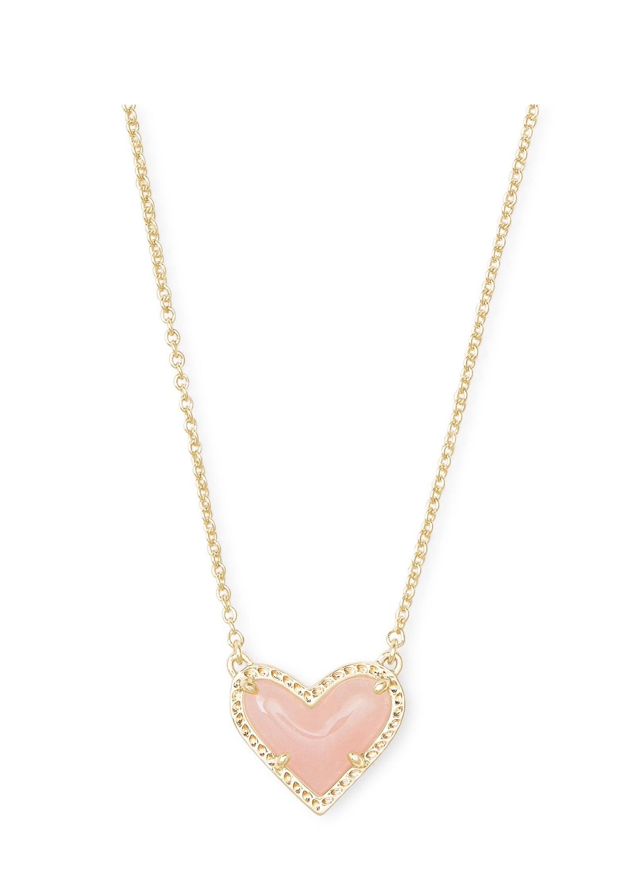 Kendra Scott Ari Heart Short Pendant Necklace: Gold Rose