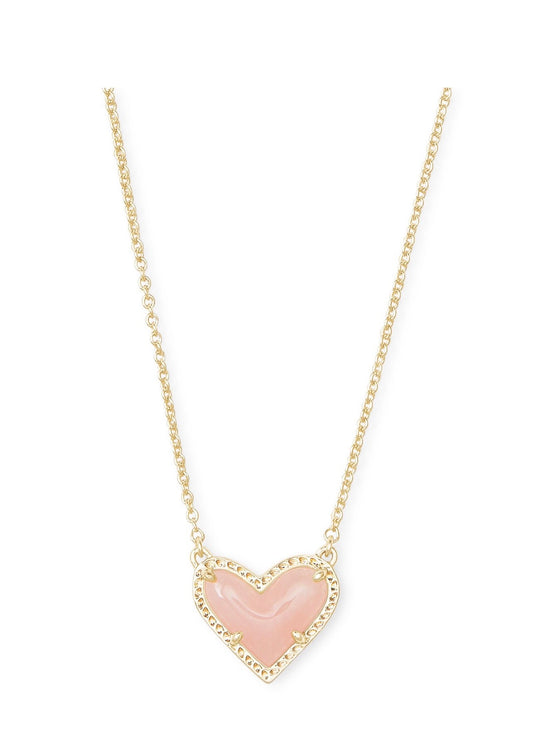 Kendra Scott Ari Heart Short Pendant Necklace: Gold Rose