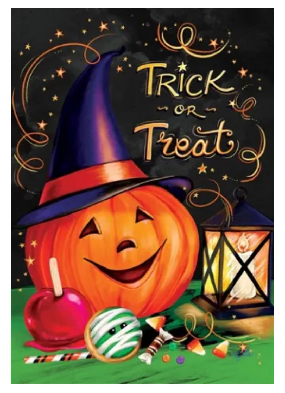 Halloween Lantern Large Flag