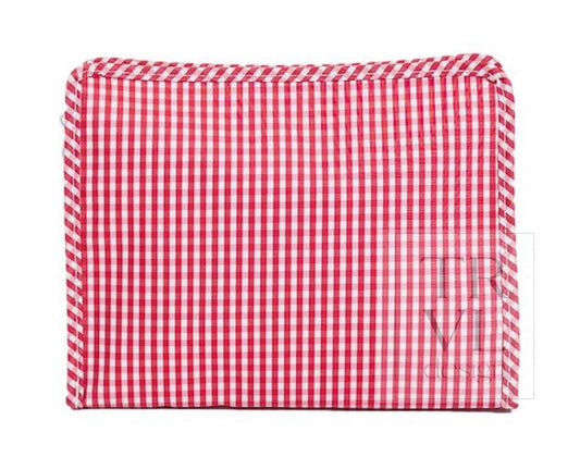 TRVL Design Roadie Small Zip Pouch - Gingham Red